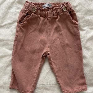 Zara Pink Pants with Button Detail